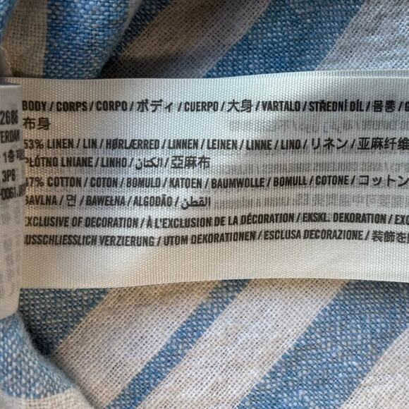 Abercrombie and Fitch Women's Linen Blend Casual Button Up Top Small Fall Boat - Picture 5 of 8